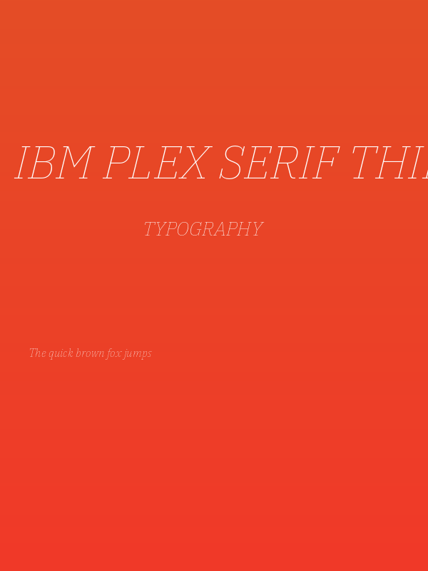 IBM Plex Serif Thin Italic Poster