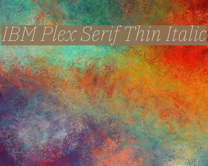 IBM Plex Serif Thin Italic Font examples