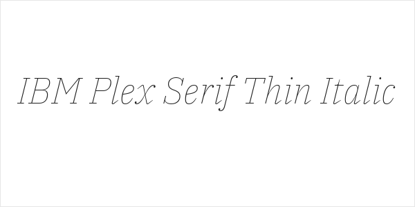 IBM Plex Serif Thin Italic Logo
