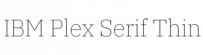 IBM Plex Serif Thin  免费字体下载