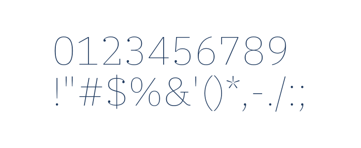 IBM Plex Serif Thin Other Characters