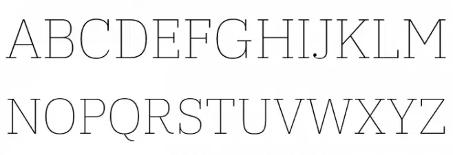IBM Plex Serif Thin Polices MAJUSCULES