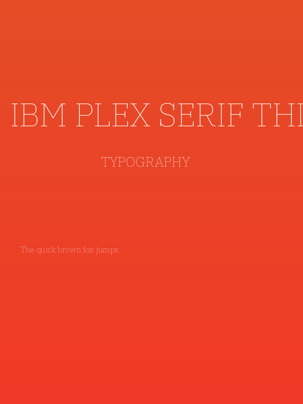 IBM Plex Serif Thin Poster