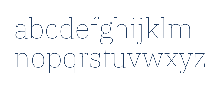 IBM Plex Serif Thin Lowercase