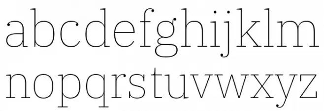 IBM Plex Serif Thin Caratteri MINUSCOLO