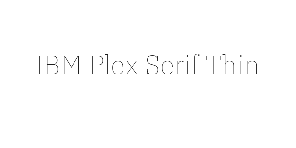 IBM Plex Serif Thin Logo