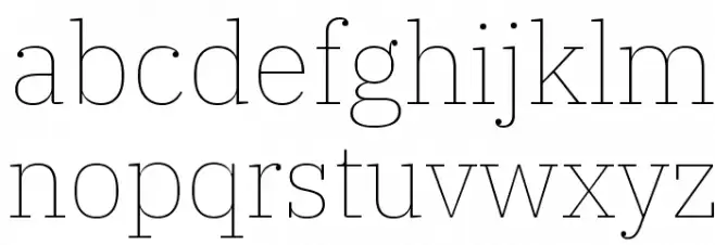 IBM Plex Serif Thin 字体 小写