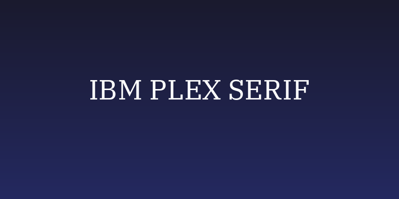 IBM Plex Serif Social Header