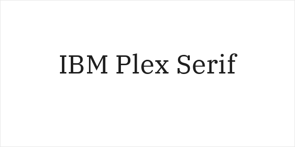 IBM Plex Serif Logo