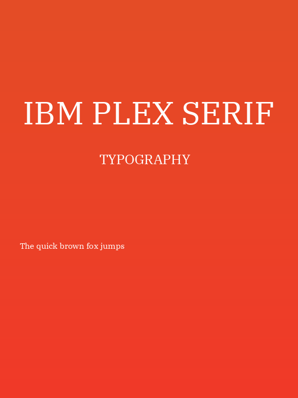 IBM Plex Serif Poster