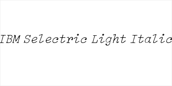 IBM Selectric Light Italic Logo