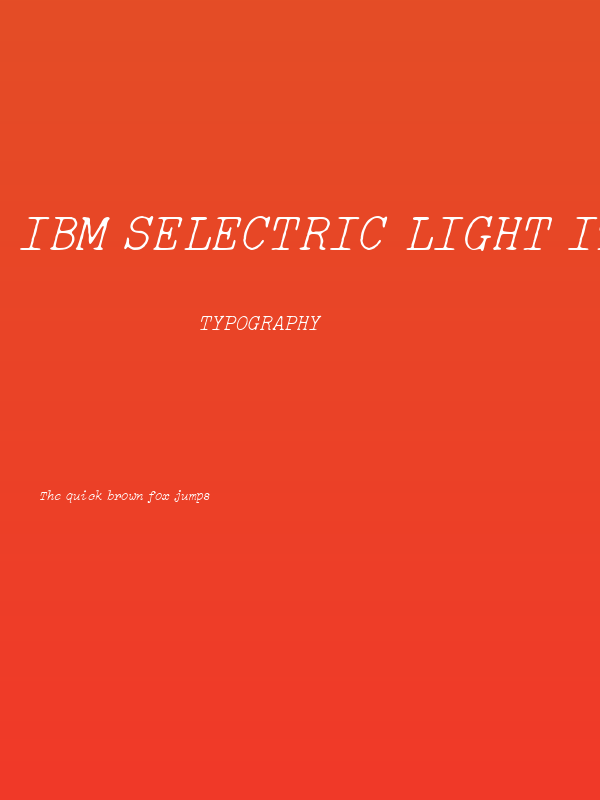 IBM Selectric Light Italic Poster