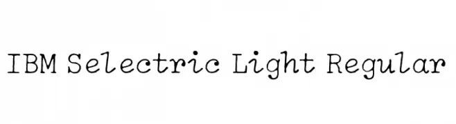 IBM Selectric Light Regular  تنزيل الخطوط
