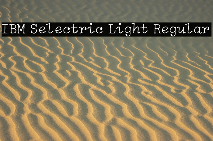 IBM Selectric Light Regular Example 1
