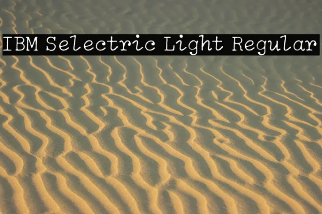 IBM Selectric Light Regular Example 1