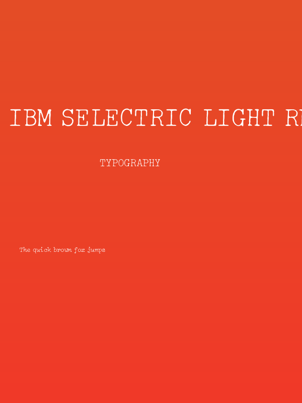 IBM Selectric Light Regular Poster