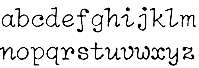 IBM Selectric Light Regular Font LOWERCASE
