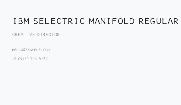 IBM Selectric Manifold Regular Business Card