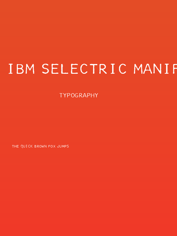 IBM Selectric Manifold Regular Poster