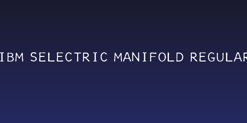 IBM Selectric Manifold Regular Social Header