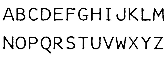 IBM Selectric Manifold Regular Font LOWERCASE