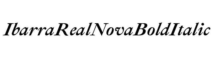 Ibarra Real Nova Bold Italic  免费字体下载
