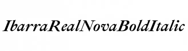 Ibarra Real Nova Bold Italic  تنزيل الخطوط