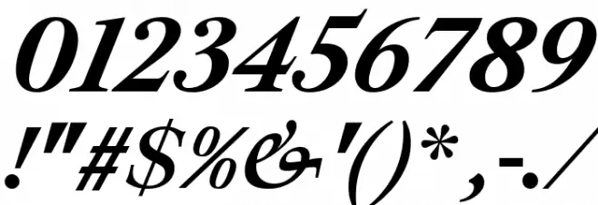 Ibarra Real Nova Bold Italic Font OTHER CHARS