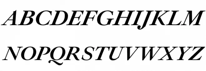 Ibarra Real Nova Bold Italic フォント 大文字