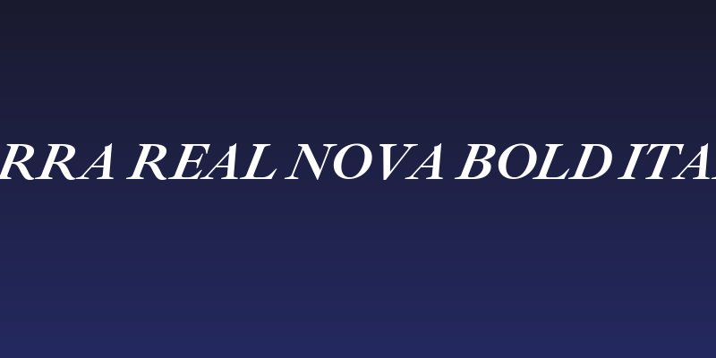 Ibarra Real Nova Bold Italic Social Header
