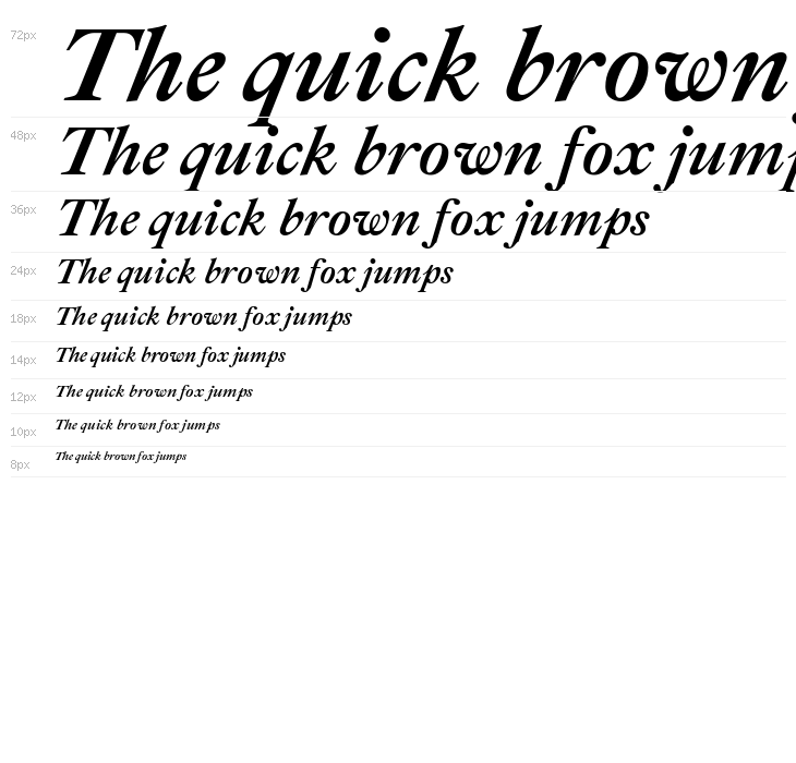 Ibarra Real Nova Bold Italic Waterfall