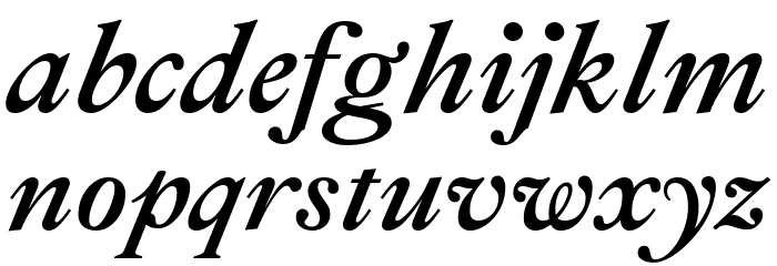 Ibarra Real Nova Bold Italic Font LOWERCASE
