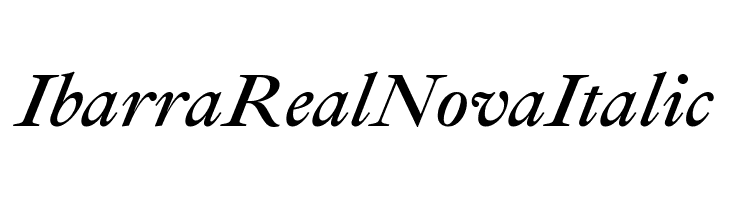 Ibarra Real Nova Italic Font - FFonts.net