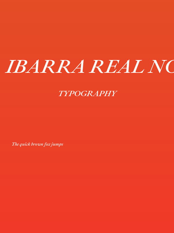 Ibarra Real Nova Italic Poster