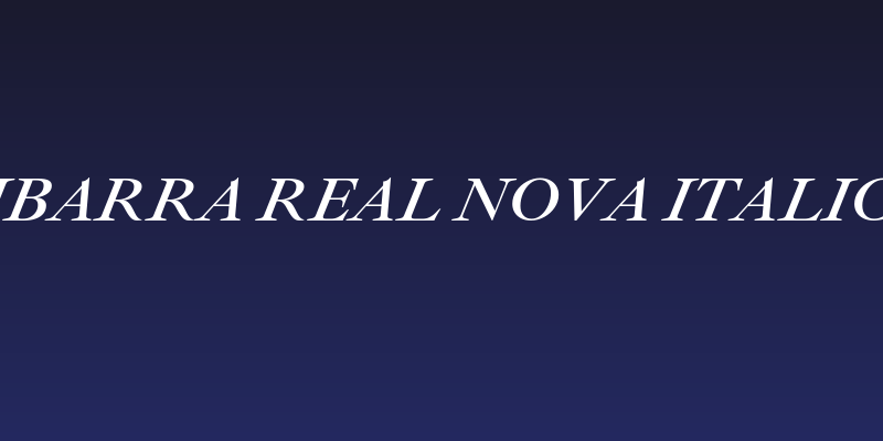 Ibarra Real Nova Italic Social Header