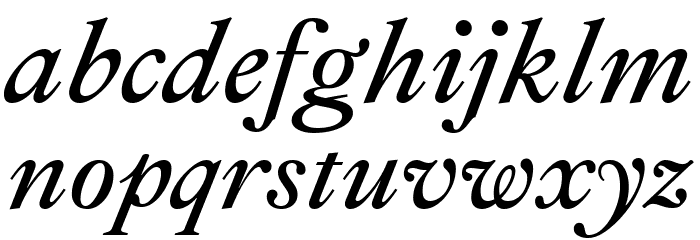Ibarra Real Nova Italic Font LOWERCASE