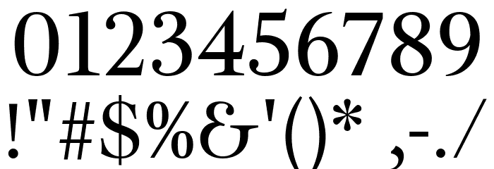 Ibarra Real Nova Regular Font OTHER CHARS