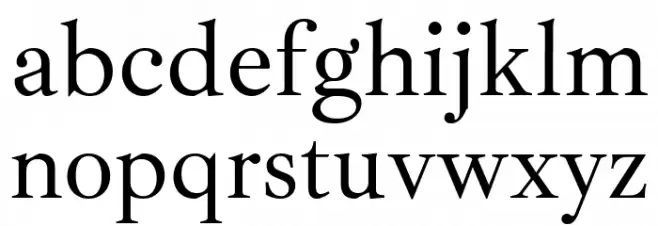 Ibarra Real Nova Regular फ़ॉन्ट लोअरकेस