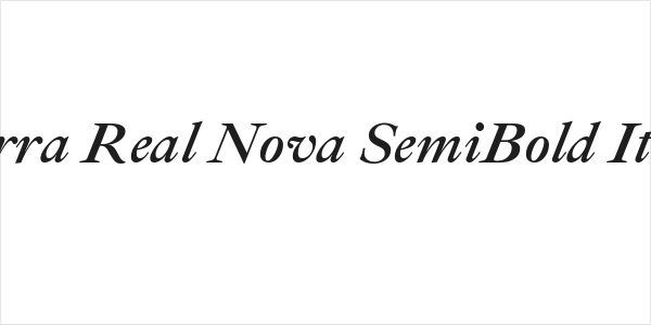 Ibarra Real Nova SemiBold Italic Logo