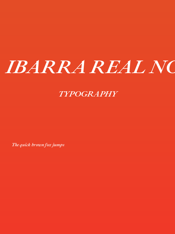 Ibarra Real Nova SemiBold Italic Poster