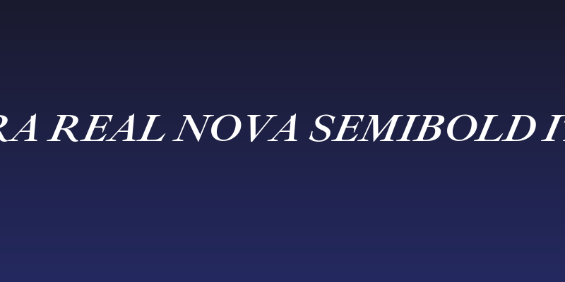 Ibarra Real Nova SemiBold Italic Social Header