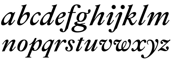 Ibarra Real Nova SemiBold Italic Font LOWERCASE