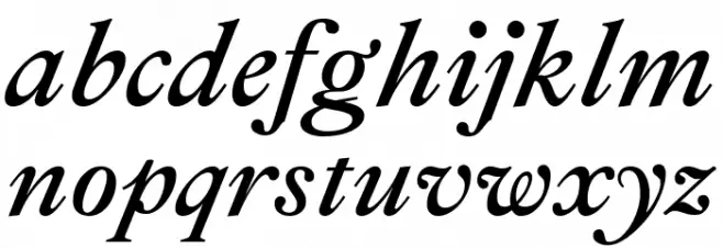 Ibarra Real Nova SemiBold Italic Caratteri MINUSCOLO