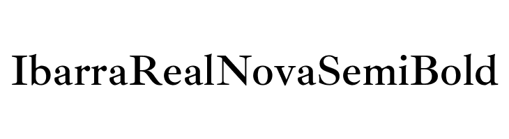 Ibarra Real Nova SemiBold  les polices de caractères gratuit tlcharger