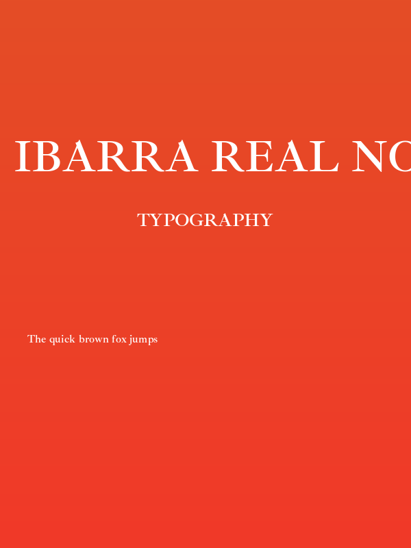 Ibarra Real Nova SemiBold Poster