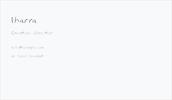 Ibarra Business Card