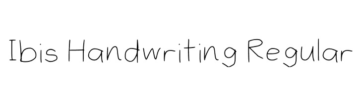 Ibis Handwriting Regular  Free Fonts Download