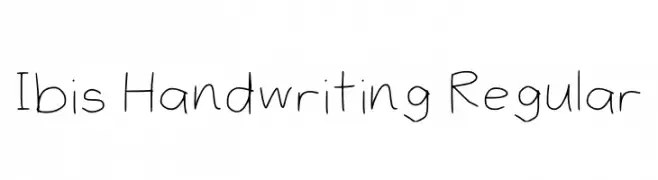 Ibis Handwriting Regular  font caratteri gratis