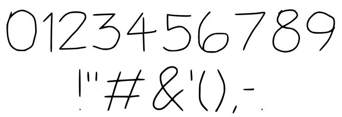 Ibis Handwriting Regular Font OTHER CHARS