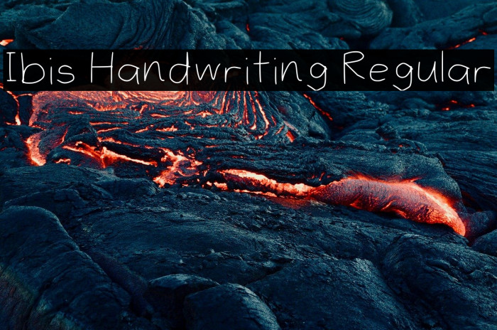 Ibis Handwriting Regular Example 2